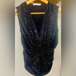 Zara sequin top Sz XS